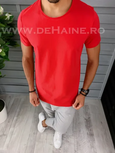 Tricou barbati rosu slim fit B1386 O1-3.2